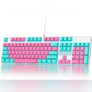 Colorful Wired Keyboard with Ergonomic Design